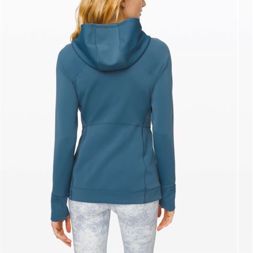 EUC Lululemon Every Journey Hoodie Spacer In Petrol Blue - Size 8 - Picture 3 of 12